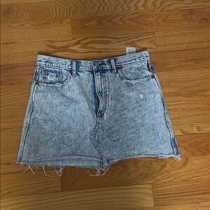 Abercrombie & Fitch Acid Wash Denim Mini Skirt